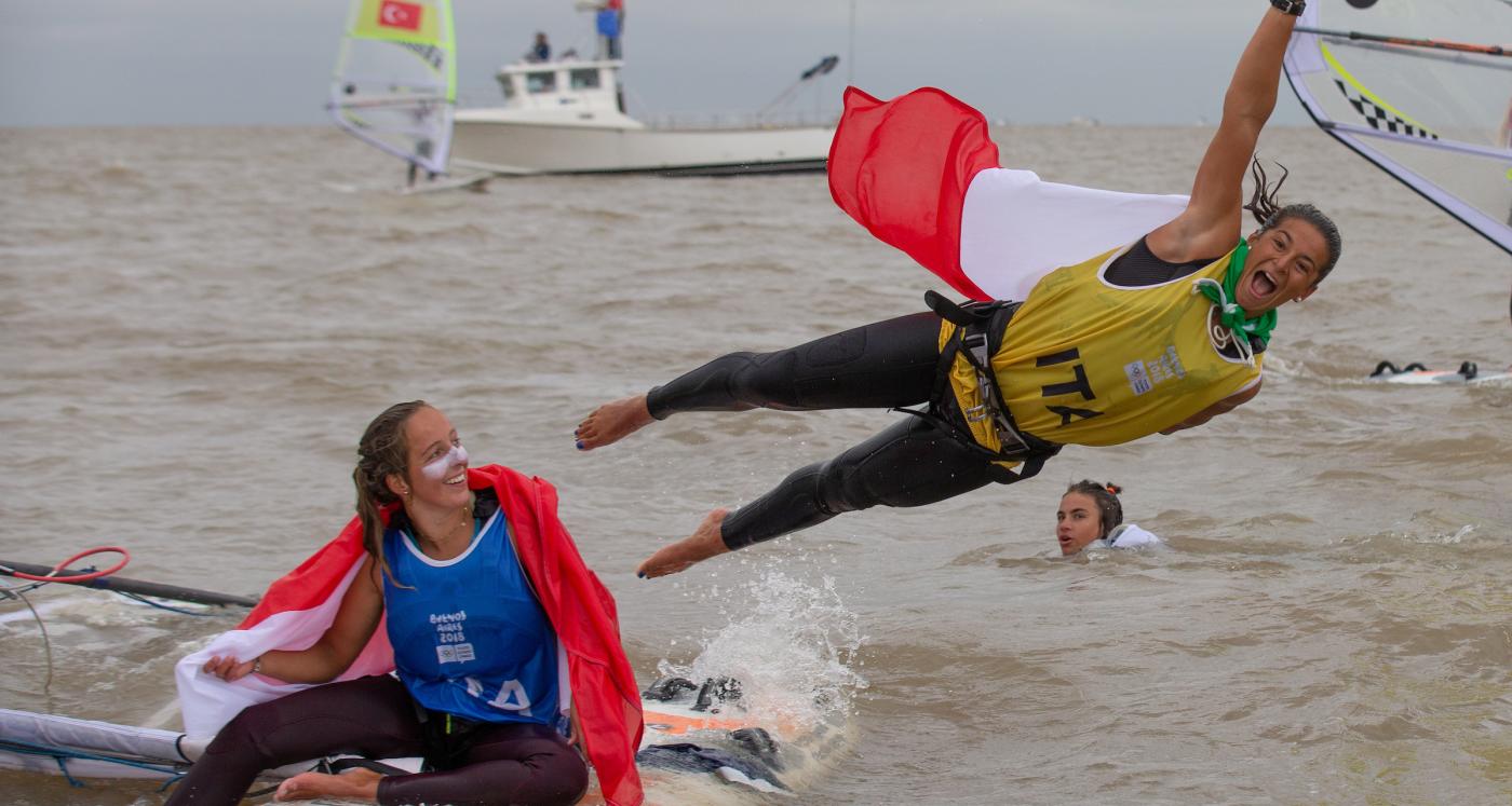 Nacra-15, Kiteboarding, Techno293-Windsurfer - Youth Olympics - San Isidro ARG - Day 5 - Gold for ITA and GRE